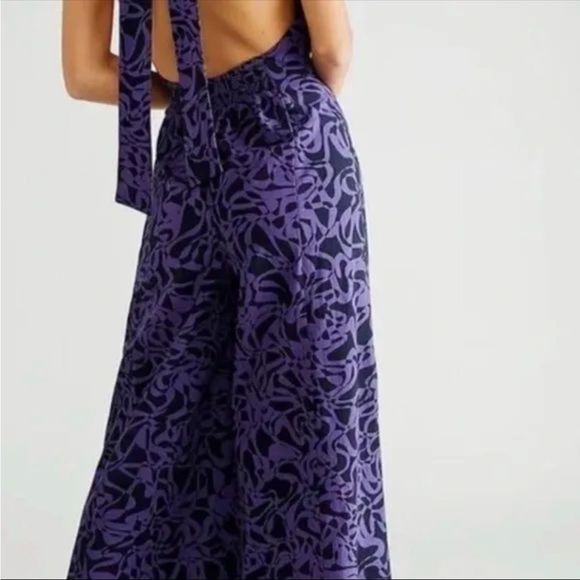 Free People Wide Leg Kira Jumpsuit Size Large Brand New - Picture 4 of 7
